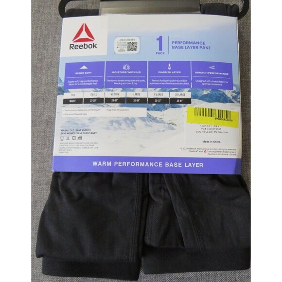 Reebok Women's Leggings Performance Base Layer Pants Size Large - Picture 5 of 7